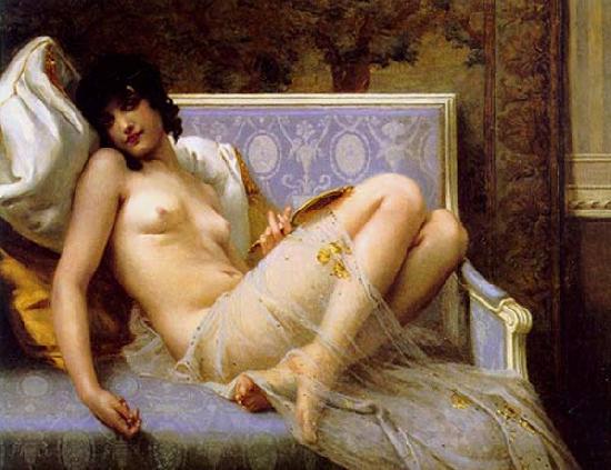 Guillaume Seignac Young woman naked Norge oil painting art